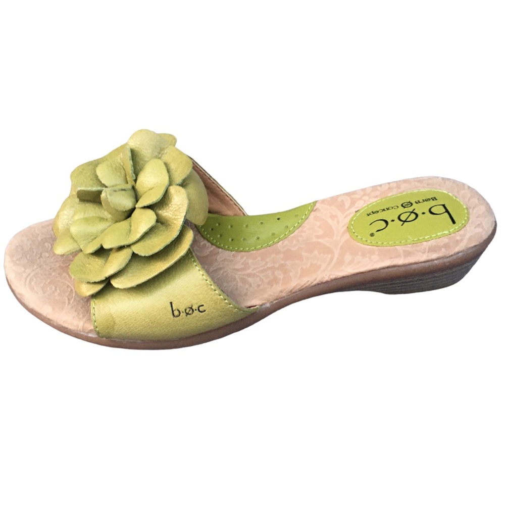 Born Concept Leather Green Slip On Loafers Casual Shoes 38